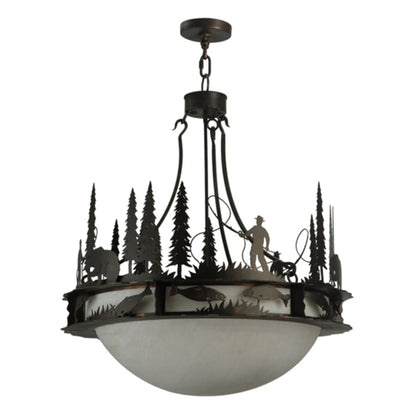 Meyda Tiffany Fisherman 6 Light 32" Wide Pendant
