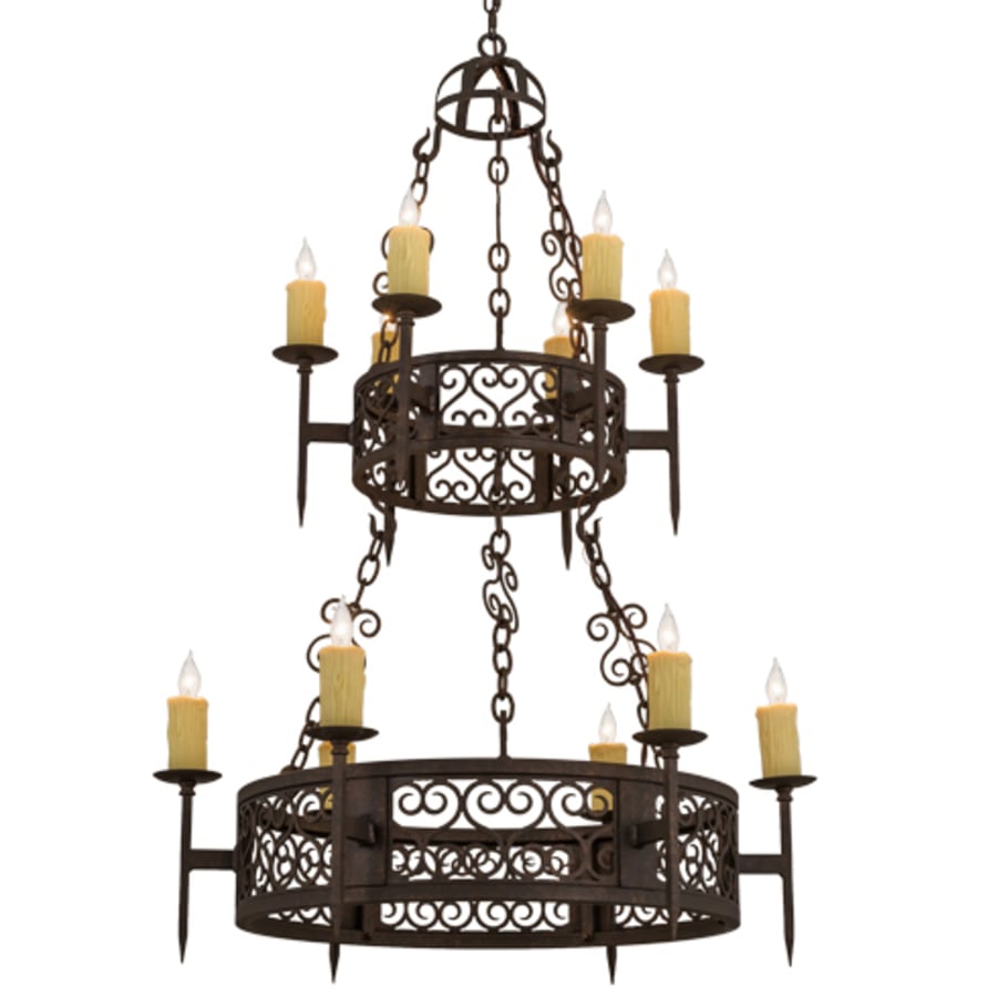 Meyda Tiffany Toscano 12 Light 36" Wide Taper Candle Style Chandelier