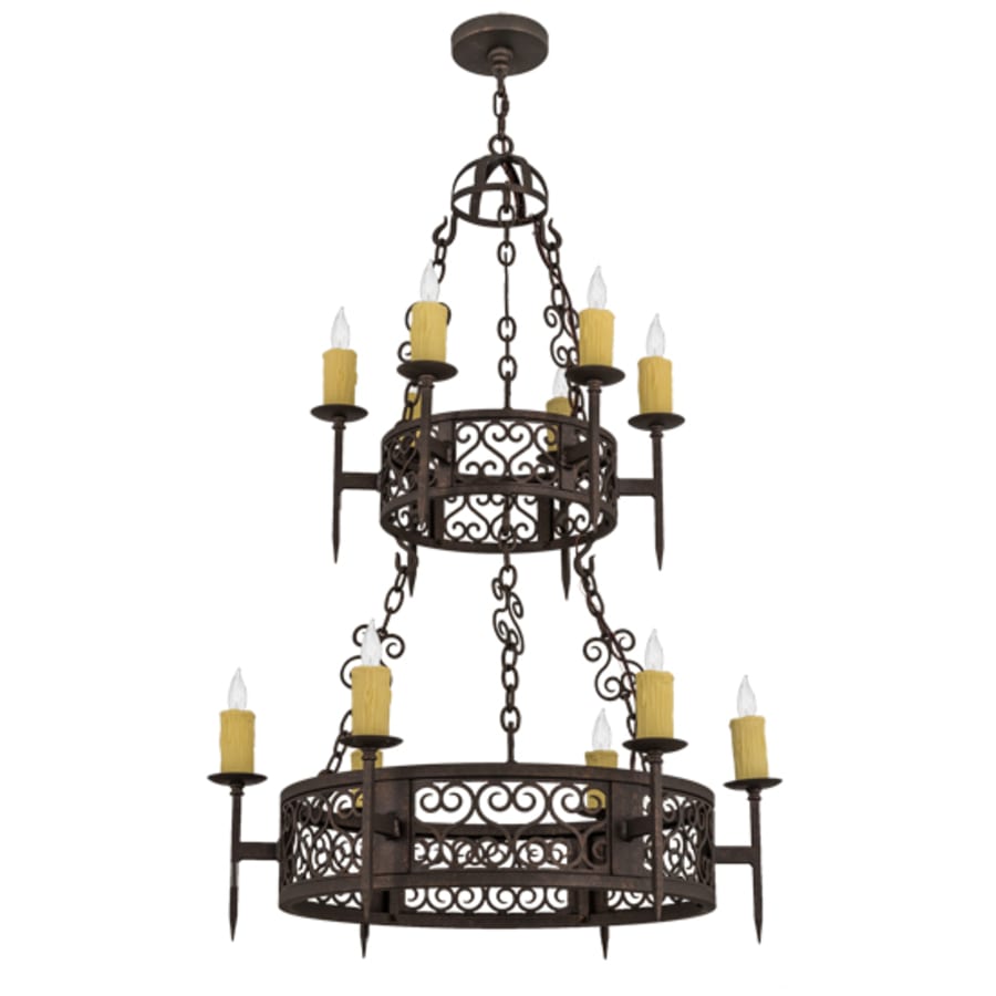 Meyda Tiffany Toscano 12 Light 36" Wide Taper Candle Style Chandelier