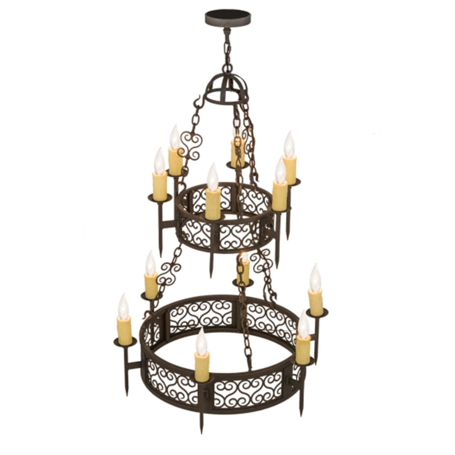 Meyda Tiffany Toscano 12 Light 36" Wide Taper Candle Style Chandelier