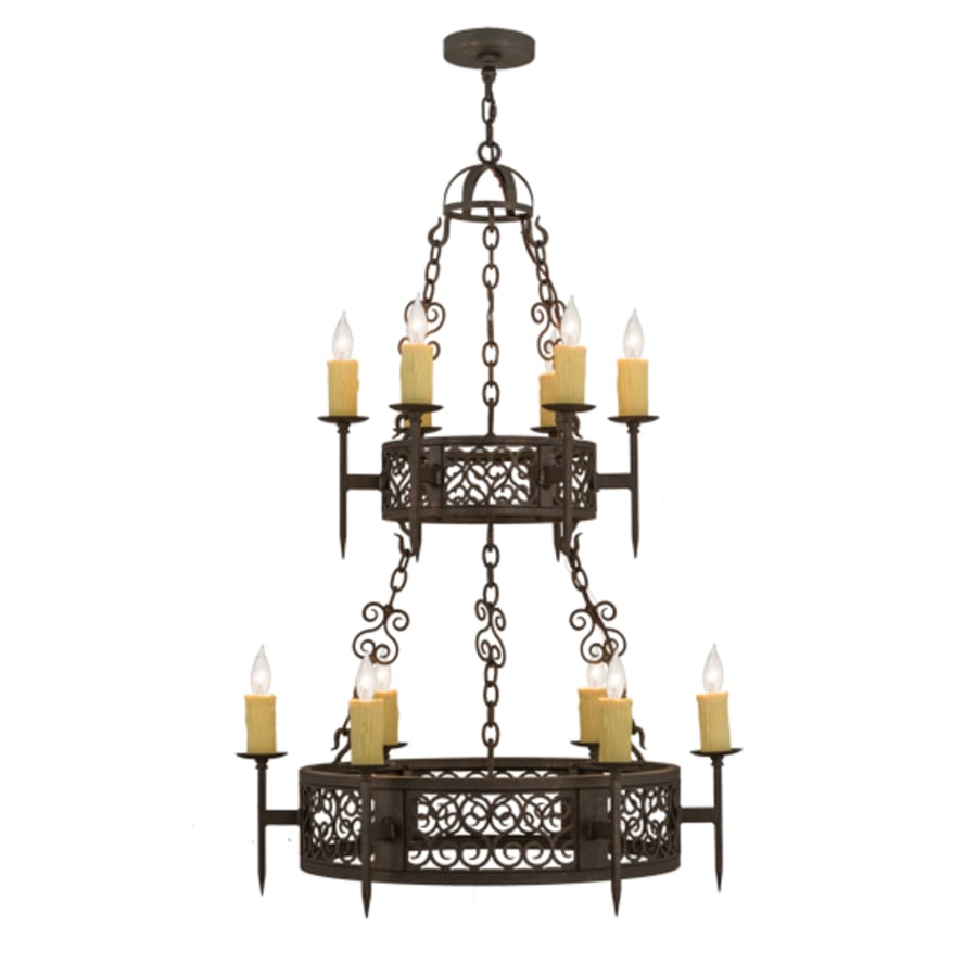 Meyda Tiffany Toscano 12 Light 36" Wide Taper Candle Style Chandelier