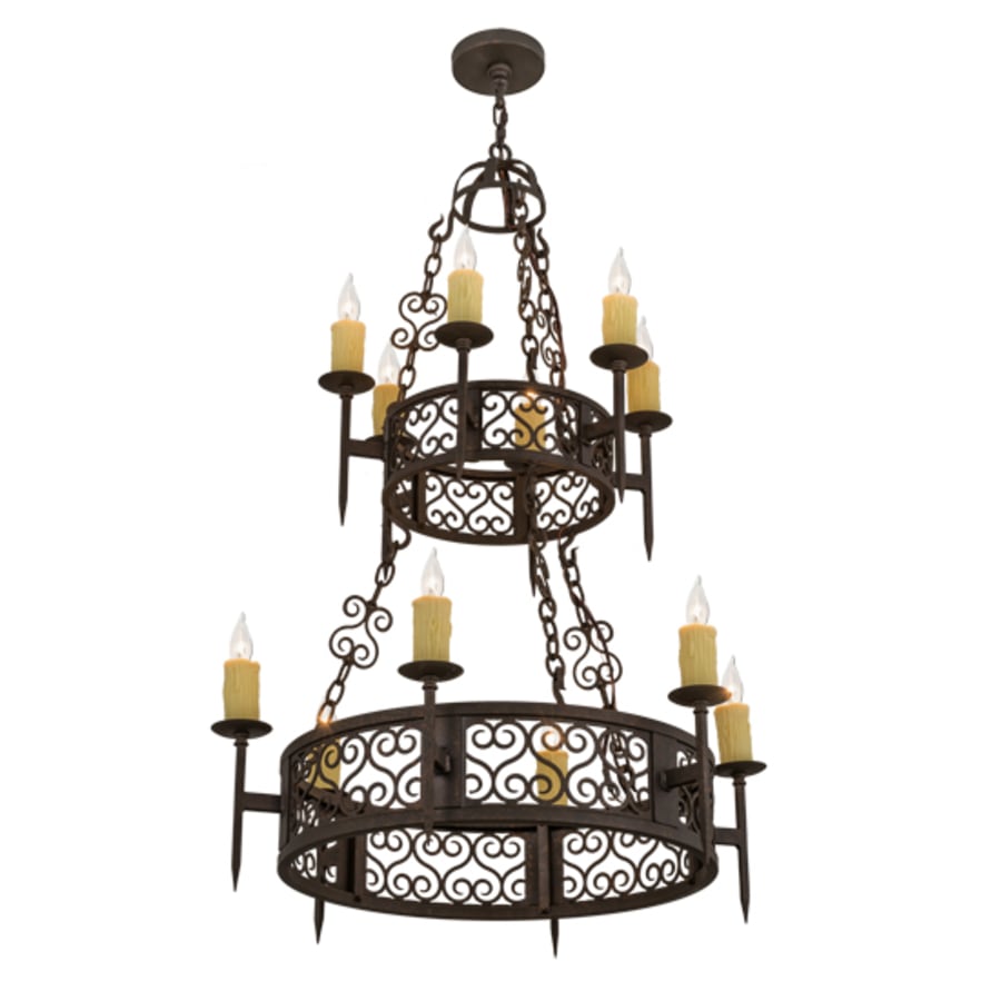 Meyda Tiffany Toscano 12 Light 36" Wide Taper Candle Style Chandelier