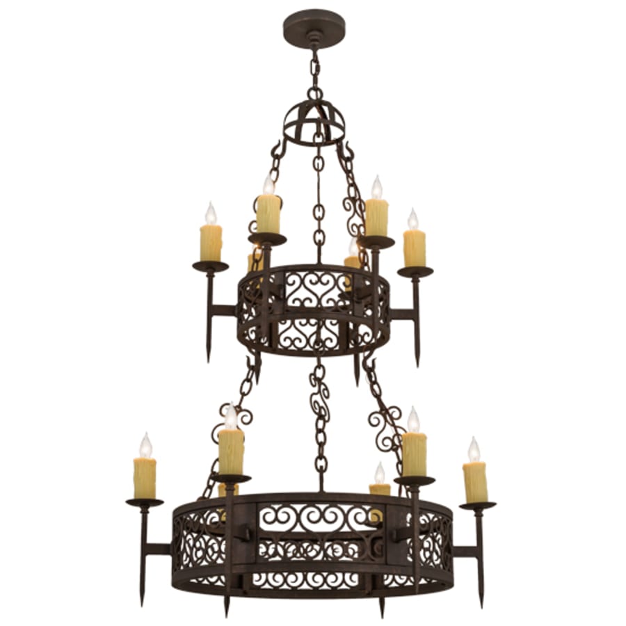 Meyda Tiffany Toscano 12 Light 36" Wide Taper Candle Style Chandelier