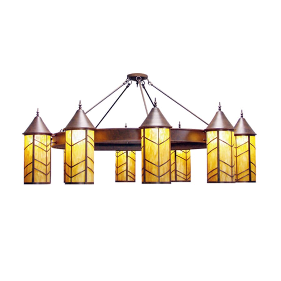 Meyda Tiffany Chevron 10 Light 90" Wide Chandelier
