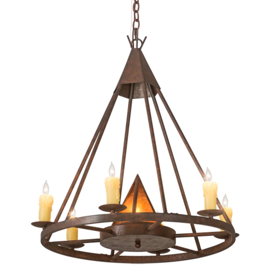 Meyda Tiffany Desert Arrow 7 Light 30" Wide Taper Candle Style Chandelier