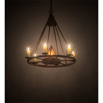 Meyda Tiffany Desert Arrow 7 Light 30" Wide Taper Candle Style Chandelier