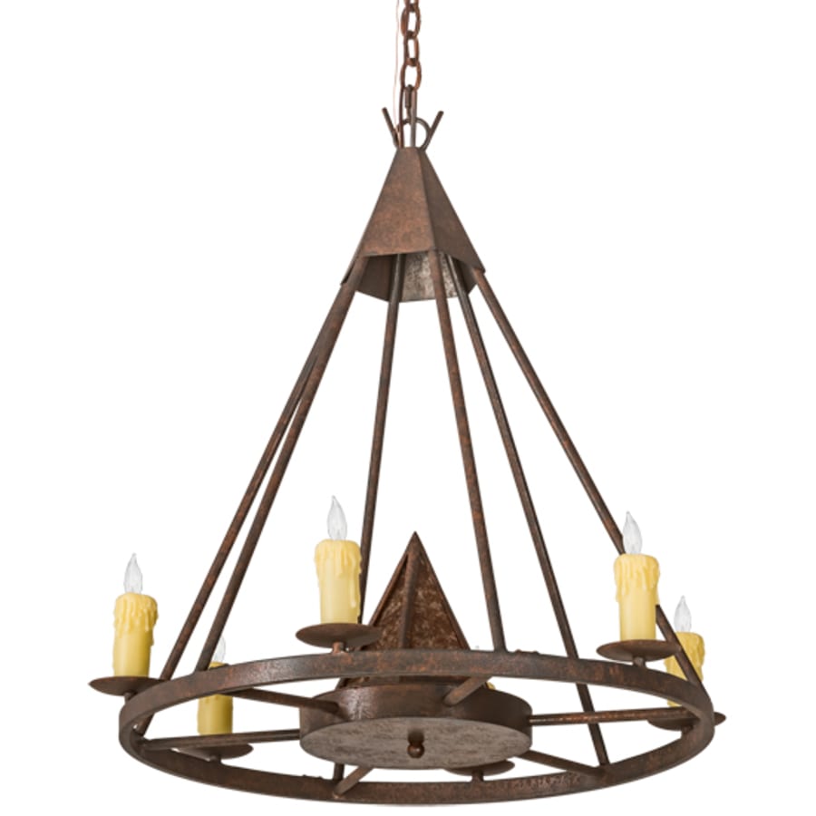 Meyda Tiffany Desert Arrow 7 Light 30" Wide Taper Candle Style Chandelier