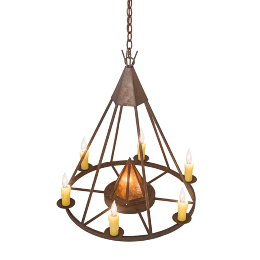 Meyda Tiffany Desert Arrow 7 Light 30" Wide Taper Candle Style Chandelier