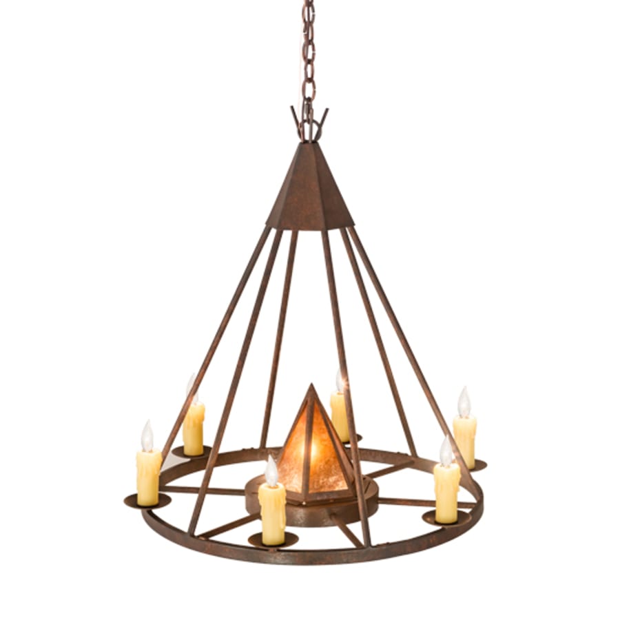 Meyda Tiffany Desert Arrow 7 Light 30" Wide Taper Candle Style Chandelier