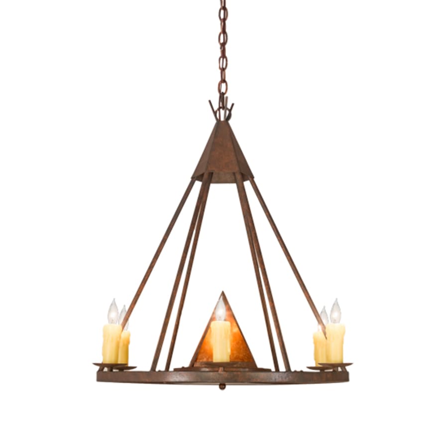 Meyda Tiffany Desert Arrow 7 Light 30" Wide Taper Candle Style Chandelier