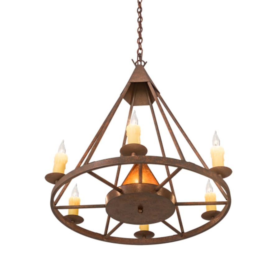 Meyda Tiffany Desert Arrow 7 Light 30" Wide Taper Candle Style Chandelier