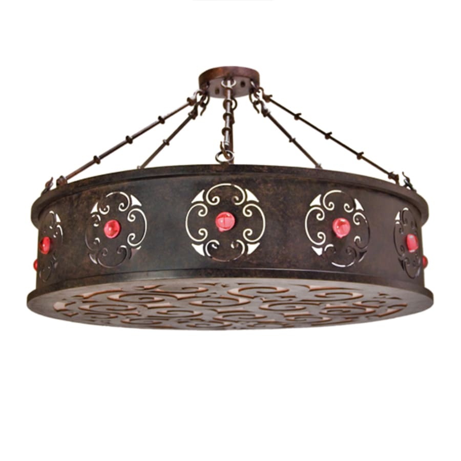 Meyda Tiffany Julianne 6 Light 38" Wide Semi-Flush Drum Ceiling Fixture