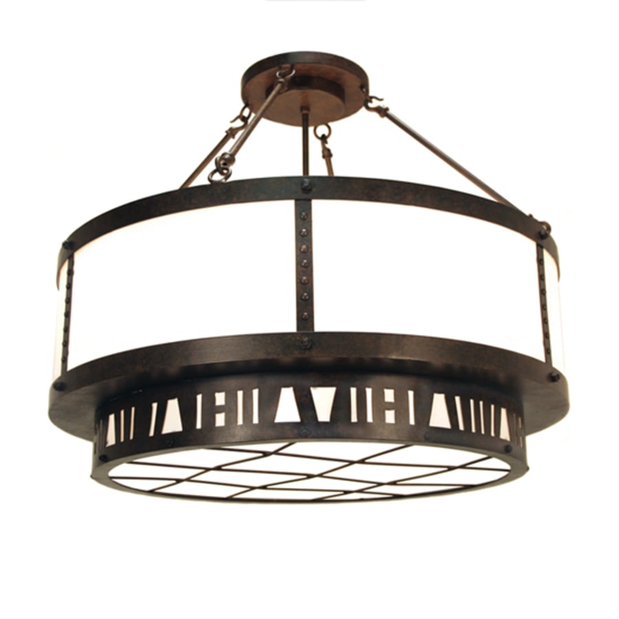 Meyda Tiffany Loma 6 Light 36" Wide Semi-Flush Drum Ceiling Fixture