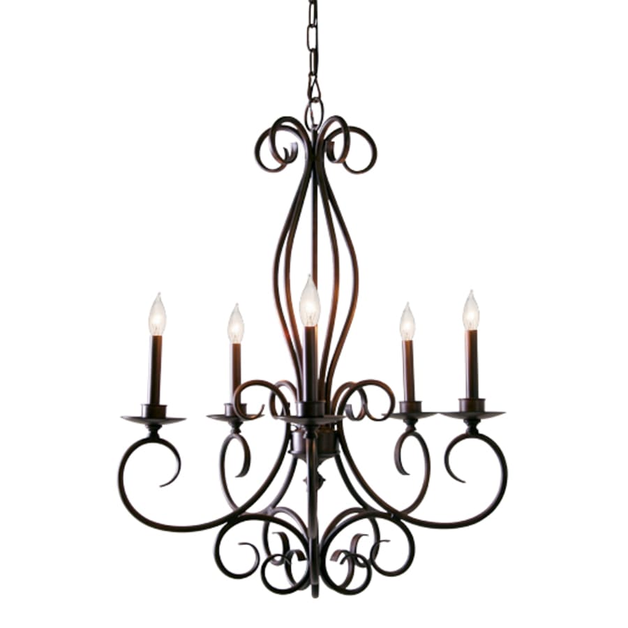 Meyda Tiffany Phillipe 5 Light 28" Wide Taper Candle Style Chandelier