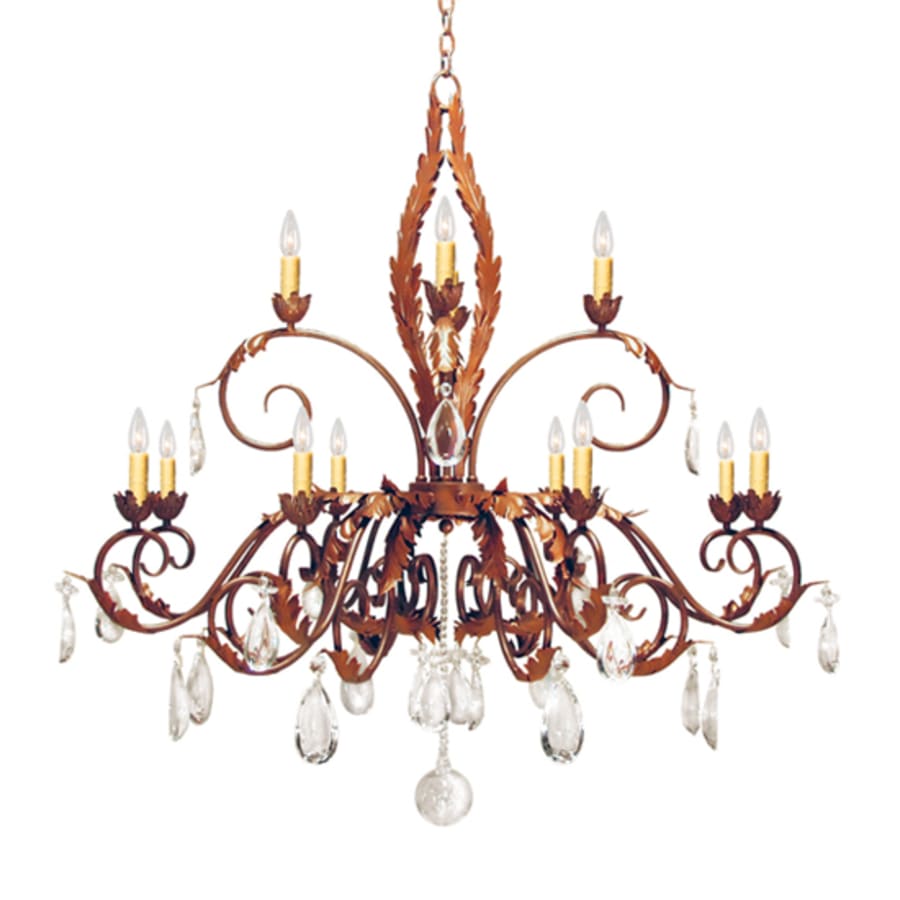 Meyda Tiffany Country French 12 Light 48" Wide Crystal Candle Style Chandelier