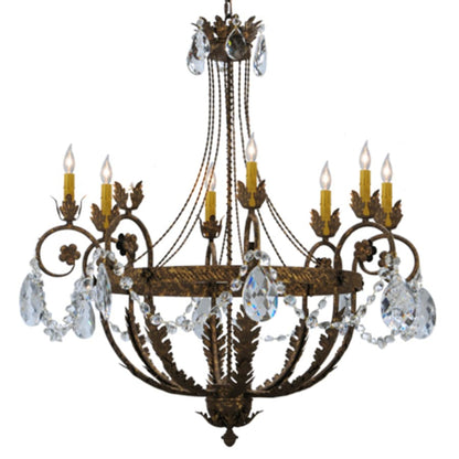 Meyda Tiffany Antonia 8 Light 39" Wide Crystal Candle Style Chandelier