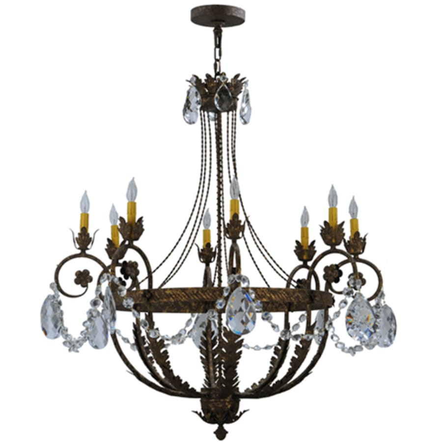 Meyda Tiffany Antonia 8 Light 39" Wide Crystal Candle Style Chandelier