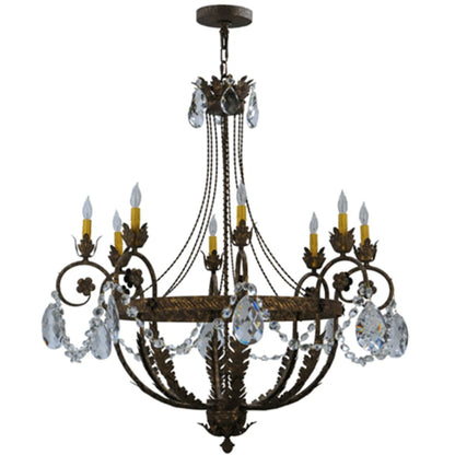 Meyda Tiffany Antonia 8 Light 39" Wide Crystal Candle Style Chandelier
