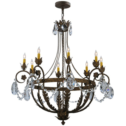 Meyda Tiffany Antonia 8 Light 39" Wide Crystal Candle Style Chandelier