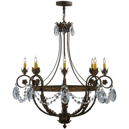Meyda Tiffany Antonia 8 Light 39" Wide Crystal Candle Style Chandelier
