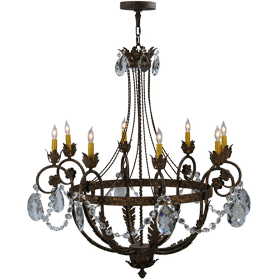 Meyda Tiffany Antonia 8 Light 39" Wide Crystal Candle Style Chandelier