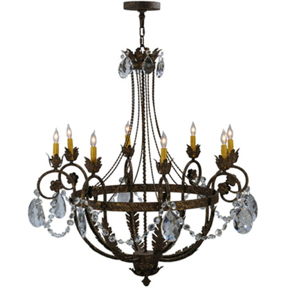 Meyda Tiffany Antonia 8 Light 39" Wide Crystal Candle Style Chandelier