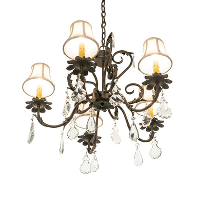 Meyda Tiffany Chantilly 5 Light 24" Wide Crystal Chandelier