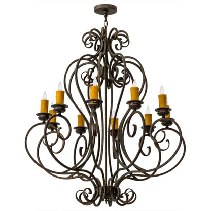 Meyda Tiffany Fernando 10 Light 42" Wide Taper Candle Style Chandelier
