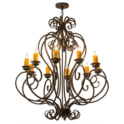 Meyda Tiffany Fernando 10 Light 42" Wide Taper Candle Style Chandelier