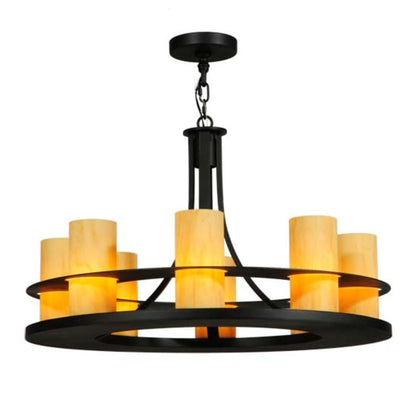 Meyda Tiffany Arion 8 Light 32" Wide Pillar Candle Pendant