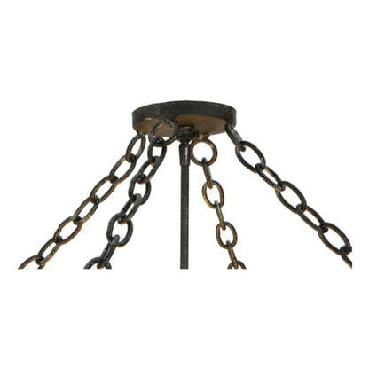 Meyda Tiffany Donya 4 Light 26" Wide Semi-Flush Drum Ceiling Fixture - Cajun Spice Finish