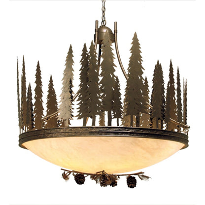 Meyda Tiffany Towering Pines 8 Light 48" Wide Pendant
