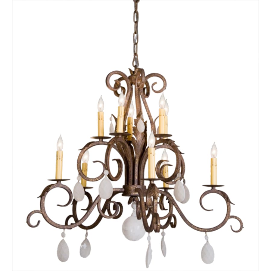 Meyda Tiffany Anassa 10 Light 32" Wide Crystal Candle Style Chandelier