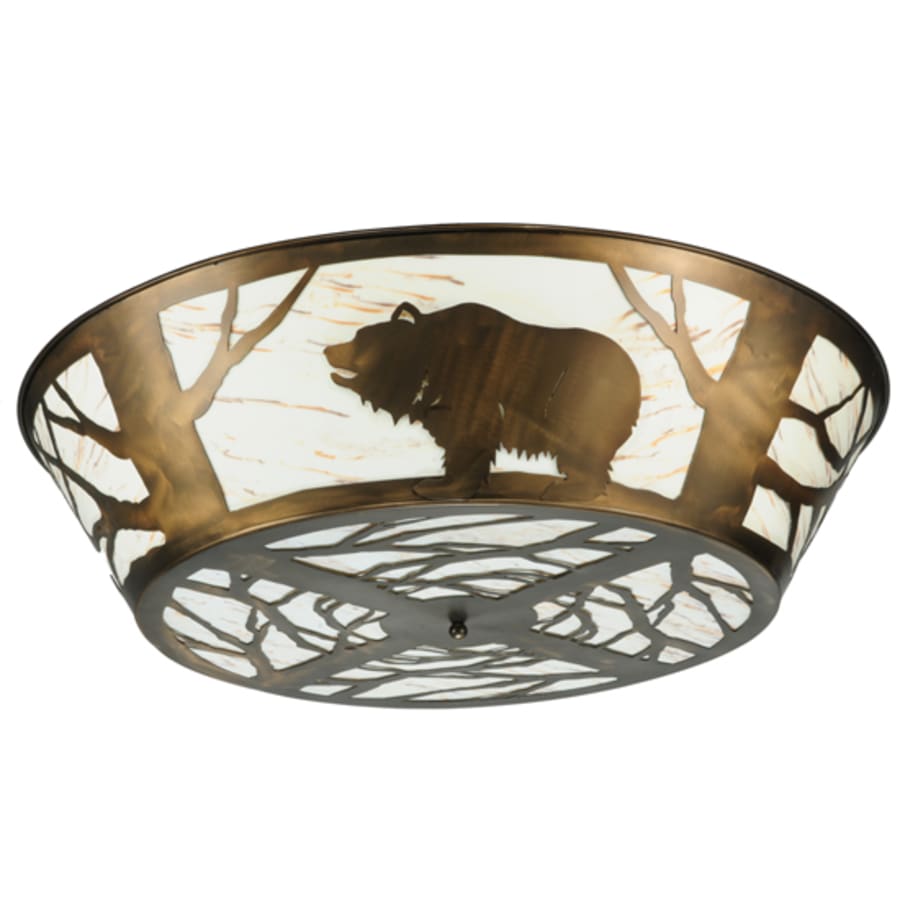 Meyda Tiffany Grizzly Bear on the Loose 47" Wide LED Semi-Flush Ceiling Fixture