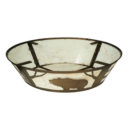 Meyda Tiffany Grizzly Bear on the Loose 47" Wide LED Semi-Flush Ceiling Fixture