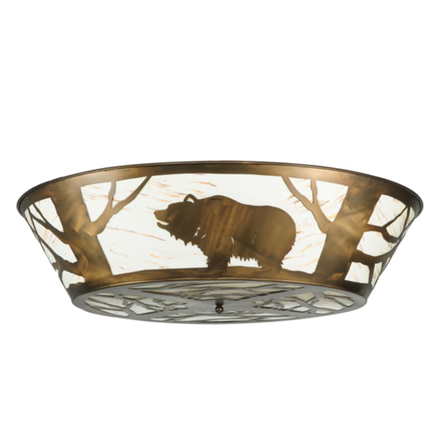 Meyda Tiffany Grizzly Bear on the Loose 47" Wide LED Semi-Flush Ceiling Fixture