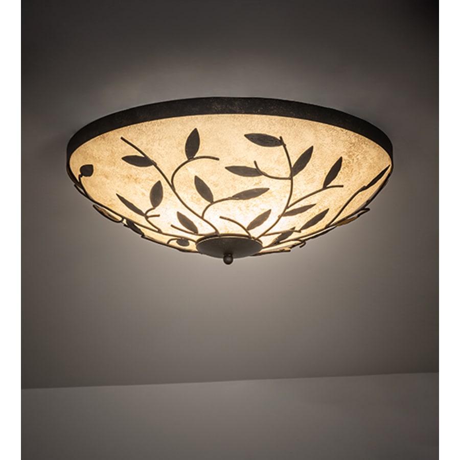 Meyda Tiffany Branches 3 Light 24" Wide Flush Mount Bowl Ceiling Fixture