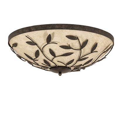 Meyda Tiffany Branches 3 Light 24" Wide Flush Mount Bowl Ceiling Fixture