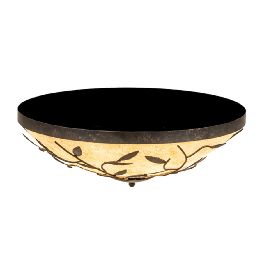Meyda Tiffany Branches 3 Light 24" Wide Flush Mount Bowl Ceiling Fixture