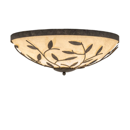 Meyda Tiffany Branches 3 Light 24" Wide Flush Mount Bowl Ceiling Fixture