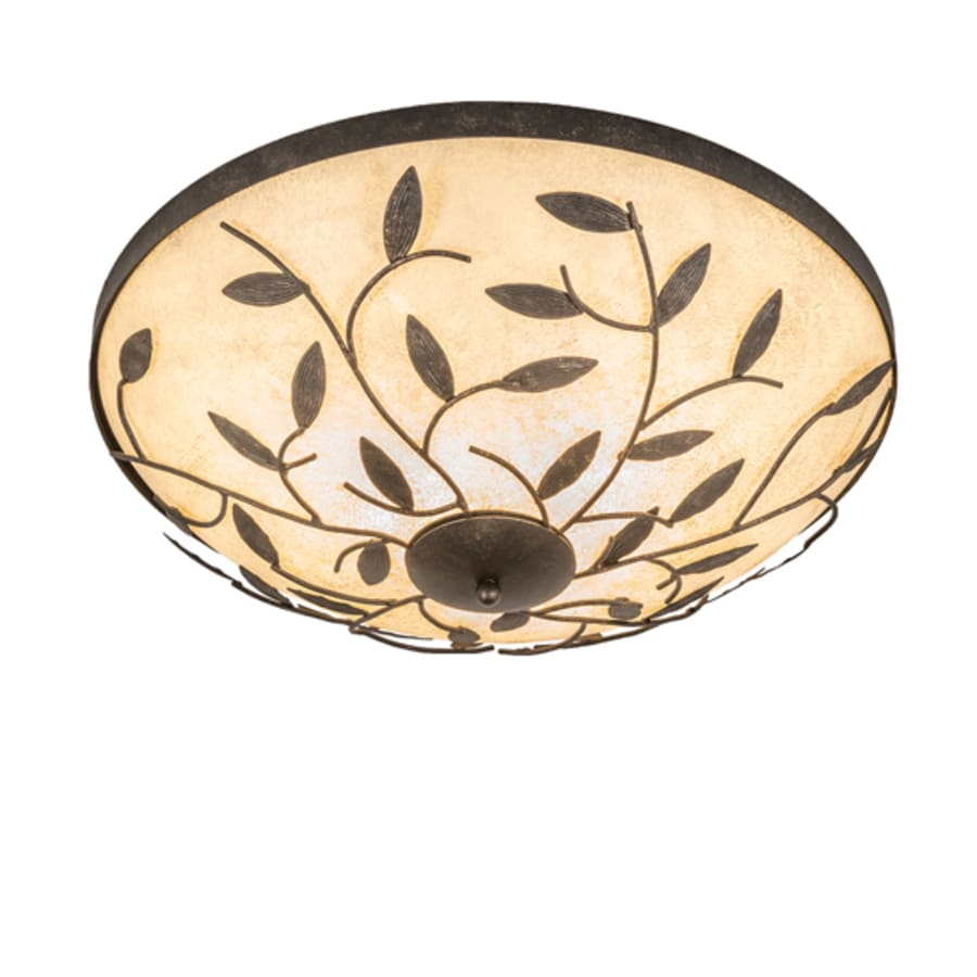 Meyda Tiffany Branches 3 Light 24" Wide Flush Mount Bowl Ceiling Fixture