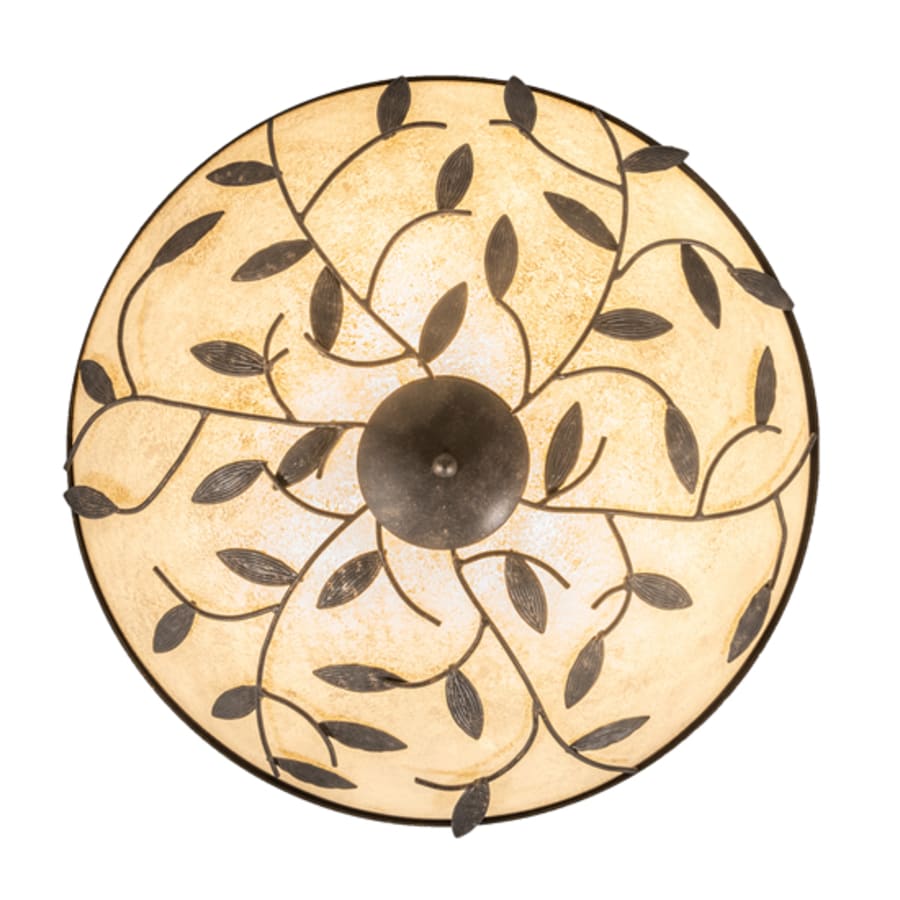 Meyda Tiffany Branches 3 Light 24" Wide Flush Mount Bowl Ceiling Fixture