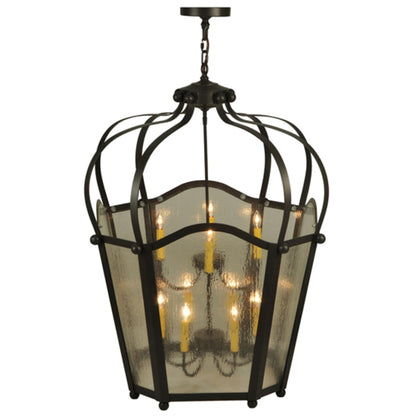 Meyda Tiffany Citadel 10 Light 33" Wide Taper Candle Pendant