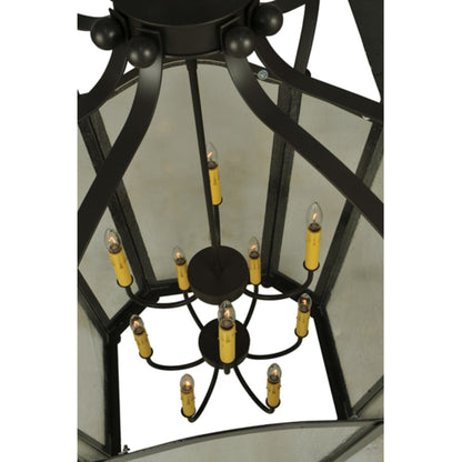 Meyda Tiffany Citadel 10 Light 33" Wide Taper Candle Pendant