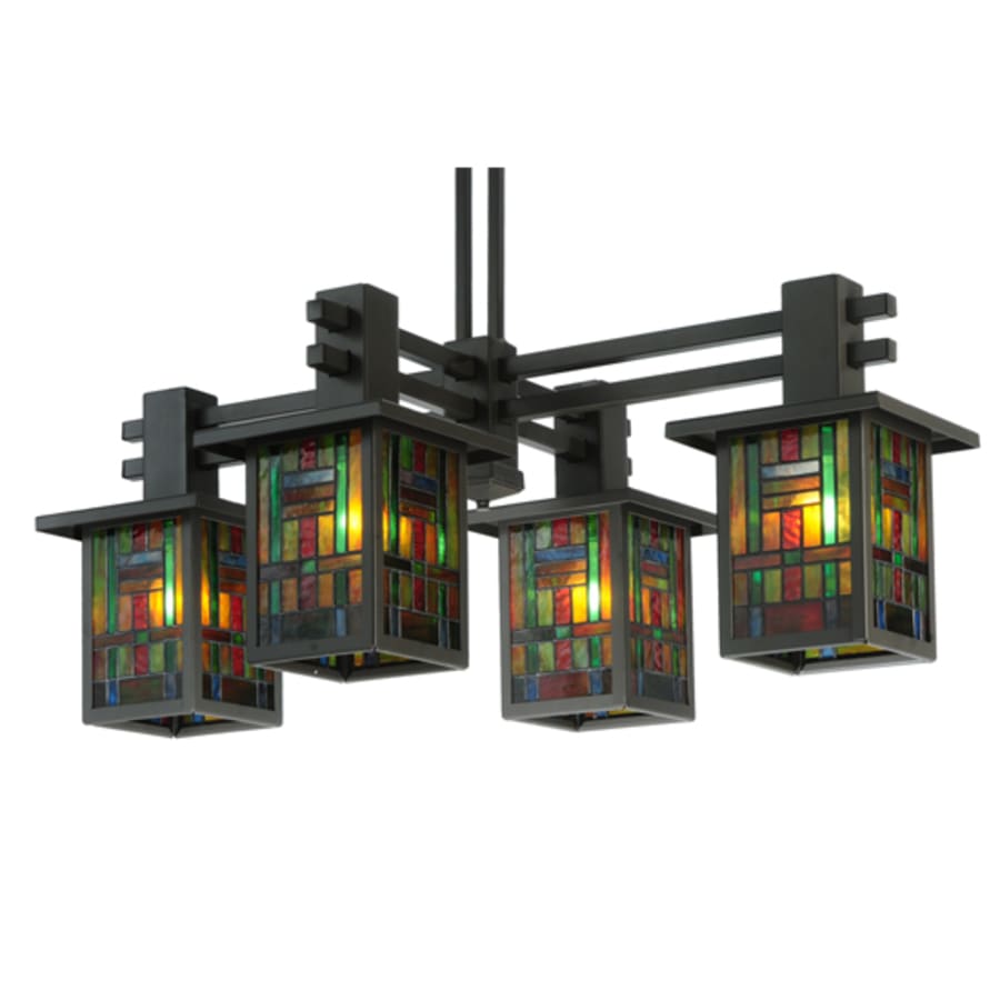 Meyda Tiffany Hausman Mission 4 Light 24" Wide Chandelier