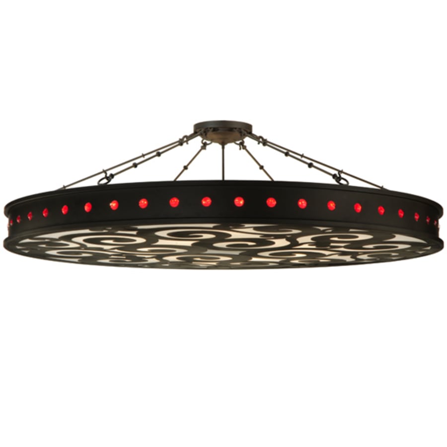 Meyda Tiffany Jules 16 Light 72" Wide Semi-Flush Drum Ceiling Fixture