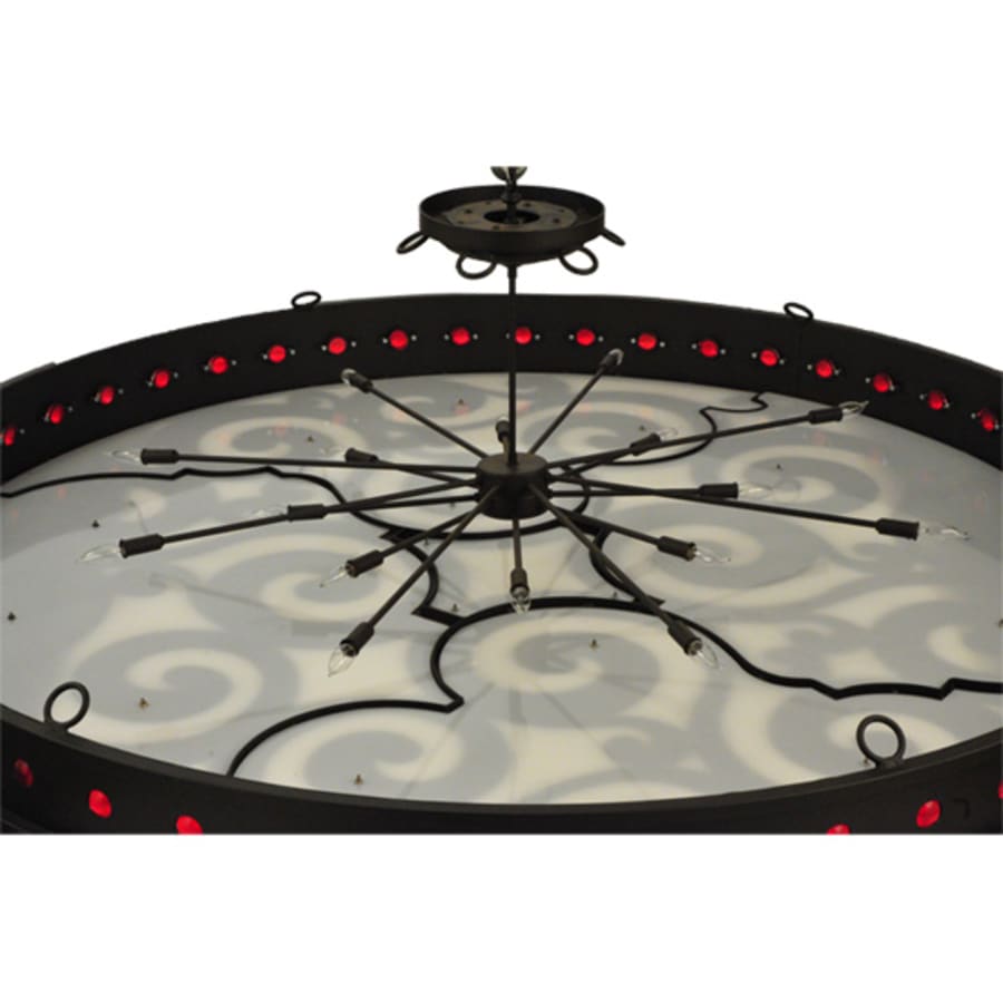 Meyda Tiffany Jules 16 Light 72" Wide Semi-Flush Drum Ceiling Fixture