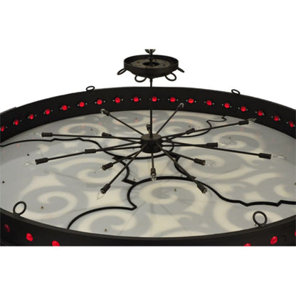 Meyda Tiffany Jules 16 Light 72" Wide Semi-Flush Drum Ceiling Fixture