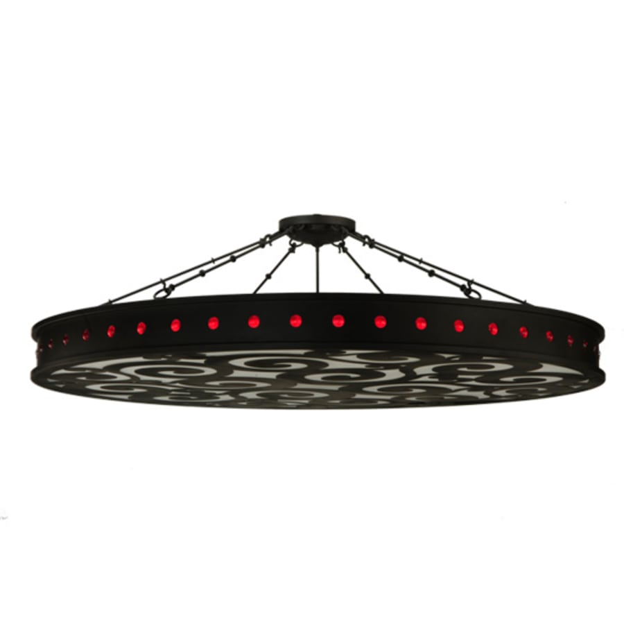 Meyda Tiffany Jules 16 Light 72" Wide Semi-Flush Drum Ceiling Fixture