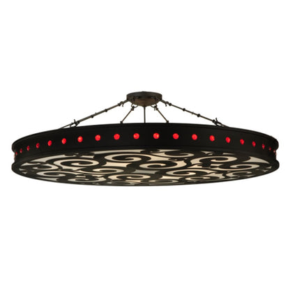 Meyda Tiffany Jules 16 Light 72" Wide Semi-Flush Drum Ceiling Fixture